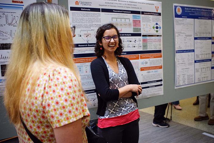 Ph.D. Candidate Annika Kraft of the Marilyne Stains Group presents her poster